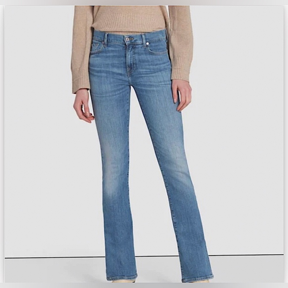 VTG 7FAM RARE High Waist Bootcut Women’s 28 Light Wash